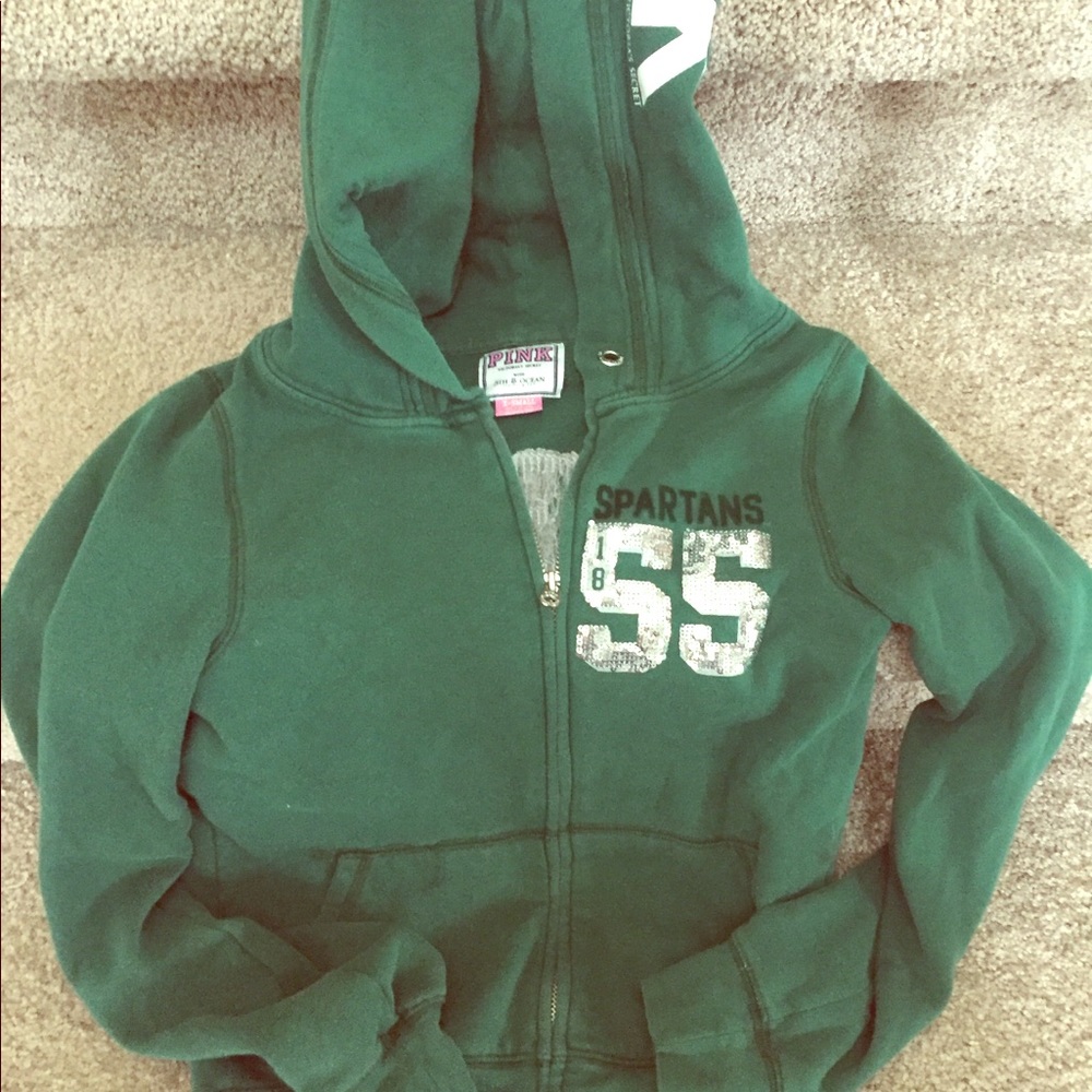 Pink XS Michigan state hoodie